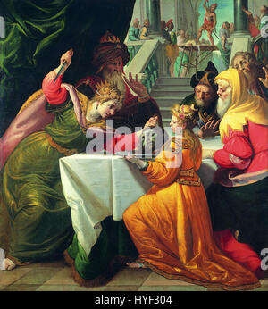 Andrea Ansaldo   Herodias presented with the Head of the Baptist by Salome   Google Art Project Stock Photo