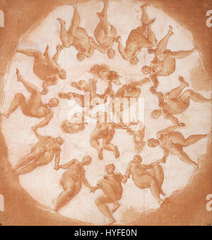 Francesco Primaticcio   Dance of the Hours and three putti with cornucopiae   Google Art Project Stock Photo