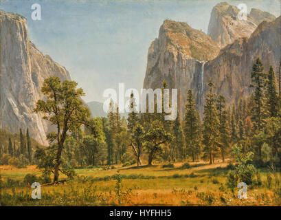 Albert Bierstadt   Bridal Veil Falls, Yosemite Valley, California   Google Art Project Stock Photo
