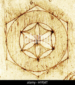 Leonardo da Vinci   Codex Atlanticus folio 459r detail1 Stock Photo