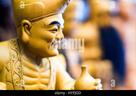 Buddhist figure, Chinese art and statuary shop, Guiyang Street, Wanhua, Taipei, Taiwan Stock Photo