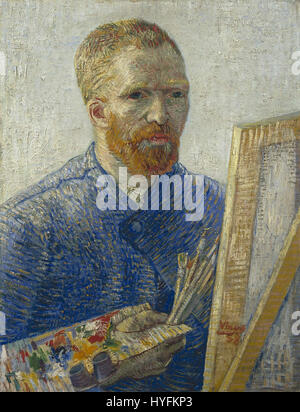 Vincent van Gogh   Zelfportret als schilder (1888) Stock Photo