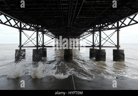 underneath cromer pier, north norfolk, england Stock Photo