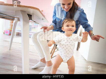 First steps are the most excited Stock Photo