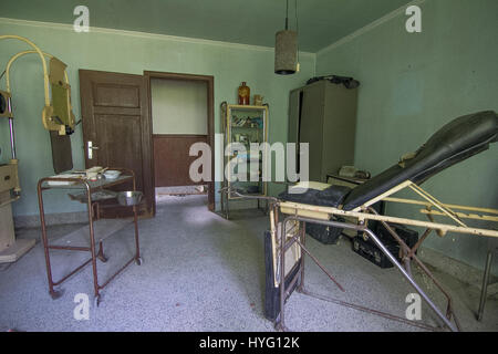 BELGIUM: NO-ONE likes a trip to the dentist but how would you like to visit this place for your next check-up? Haunting pictures show a Belgian dentist’s abandoned house that has lay untouched for more than a decade since the occupants moved out. Images show dentistry equipment still in place, a blood-filled syringe and even a table set for dinner. The shots were taken by Russian urban explorer Alexandra Zero (29) from Chelyabinsk on a trip to Belgium. Stock Photo