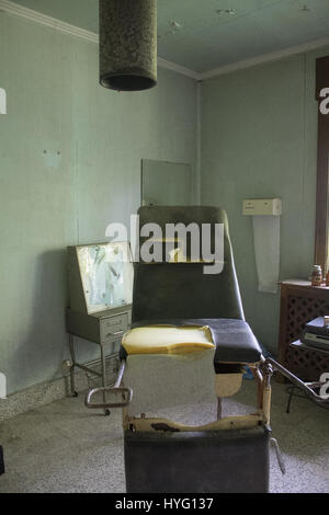 BELGIUM: NO-ONE likes a trip to the dentist but how would you like to visit this place for your next check-up? Haunting pictures show a Belgian dentist’s abandoned house that has lay untouched for more than a decade since the occupants moved out. Images show dentistry equipment still in place, a blood-filled syringe and even a table set for dinner. The shots were taken by Russian urban explorer Alexandra Zero (29) from Chelyabinsk on a trip to Belgium. Stock Photo