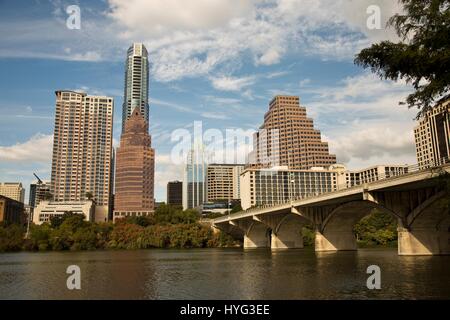 Austin Texas Skyline Water Reflection Cityscape on Lady Bird Lake and ...