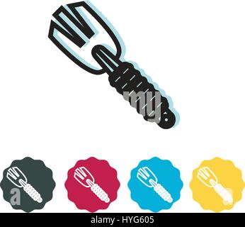 Garden Rake Icon - Illustration as EPS 10 File. Stock Vector