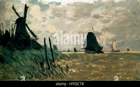 Claude Monet - Windmill near Zaandam 1871 Stock Photo - Alamy
