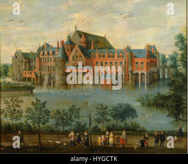 Los archiduques Isabel Clara Eugenia y Alberto en el Palacio de Tervuren, en Bruselas (Jan Brueghel I) Stock Photo