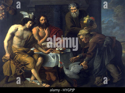 Jacob van Oost (I)   Mercury and Jupiter in the House of Philemon and Baucis Stock Photo