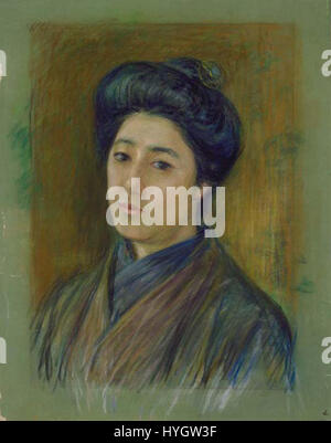 Portrait of the Painter's Wife by Kuroda Seiki (Kuroda Kinenkan) Stock Photo