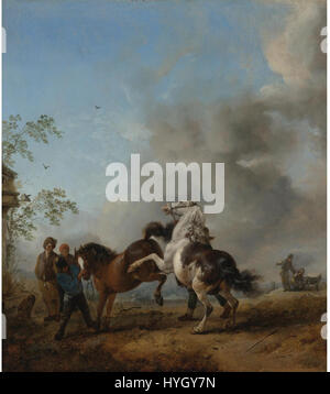 Philips Wouwerman   A Rearing Horse N08404 11 lr 1 Stock Photo