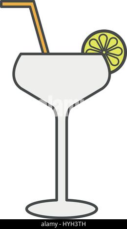 cocktail icon illustrated on a white background in vector Stock Vector