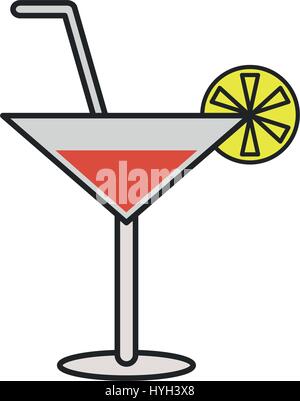 cocktail icon illustrated on a white background in vector Stock Vector