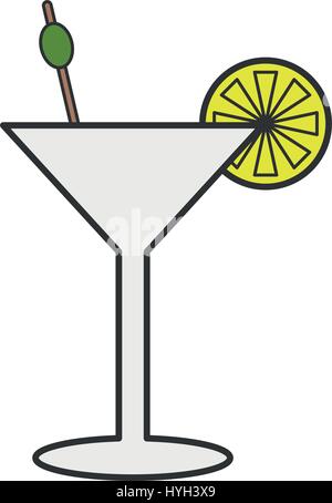 cocktail icon illustrated on a white background in vector Stock Vector