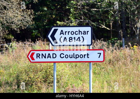 The Royal Naval Armaments Depot (RNAD Coulport) at Coulport on Loch