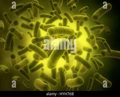 Bacteria cells large group close up image Stock Photo