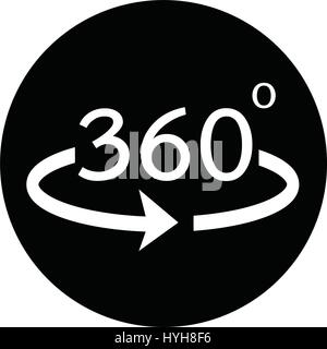 Angle 360 degrees icon Stock Vector