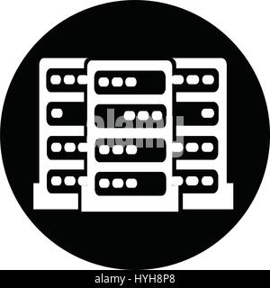 Computer Server icon Stock Vector