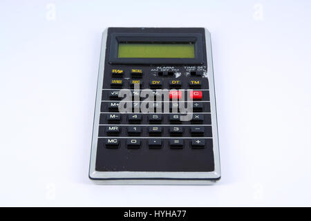 Old calculator. Vintage calculator. Stock Photo