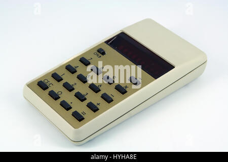 Old calculator. Vintage calculator. Stock Photo