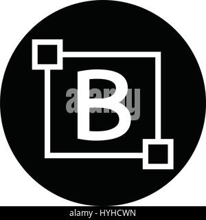 Bold Text Edit Letter Icon Stock Vector