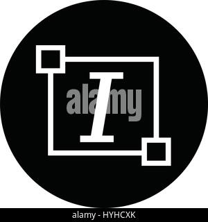 Italic Text font edit letter icon Stock Vector