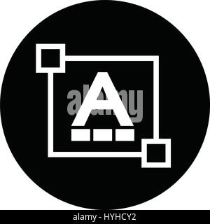 Text  font edit letter icon Stock Vector