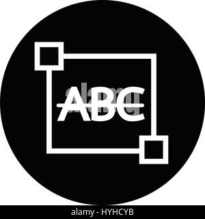 Strikethrough Text edit letter icon Stock Vector