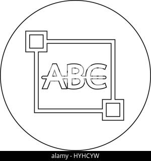 Strikethrough Text edit letter icon Stock Vector