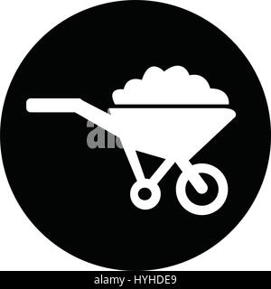 Wheelbarrow cart icon Stock Vector