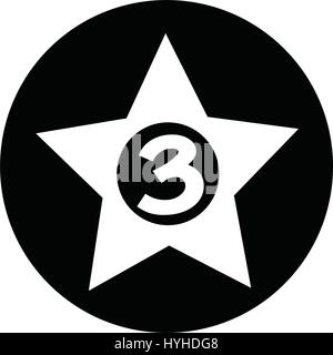 3 Star Hotel Icon Stock Vector