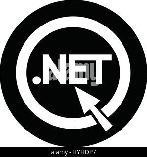 Domain dot net sign icon Stock Vector