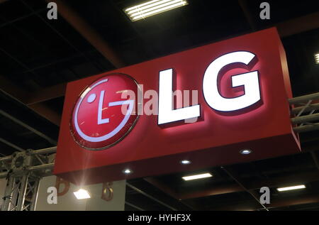 LG. LG is a South Korean electronics company and the fourth-largest chaebol in South Korea. Stock Photo