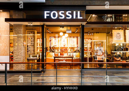 Fossil Accessory store, Marina Bay Shopping Mall, Singapore Stock Photo