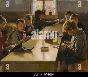 'The Boys' Workhouse, Helsinki' by Finnish artist Albert Edelfelt, 1885 Stock Photo