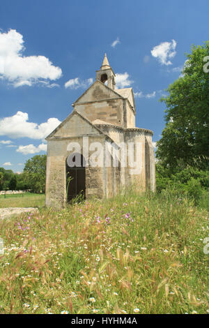 France, Bouches du Rhone, Arles, Montmajour, chapel St Croix near Abbey Montmajour Stock Photo