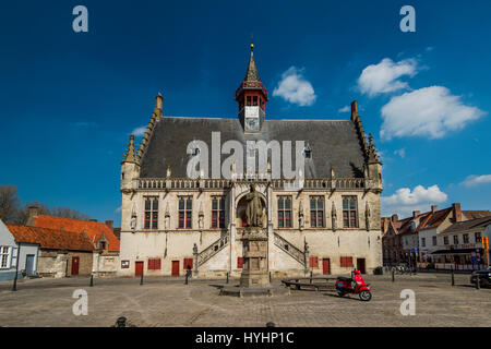Town hall, Damme, West Flanders, Belgium Stock Photo