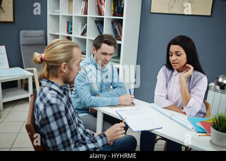 Young architects at work Stock Photo