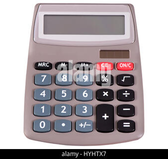 isolated calculator with blank display for your text Stock Photo