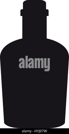 liquor bottle icon illustrated on a white background in vector Stock Vector