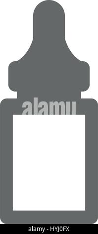 Icon bottle nose drops illustrated on white background in vector Stock Vector