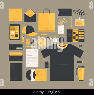 Business marketing. Corporate identity design, template. Brand, company, logo concept. Vector illustration Stock Vector