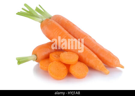 Carrots carrot sliced slice vegetable isolated on a white background Stock Photo