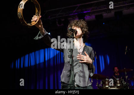 Milan Italy. 03th April 2017. The American singer-songwriter Laura Pergolizzi better known on stage as LP performs live at Alcatraz during the 'European Tour 2017' Credit: Rodolfo Sassano/Alamy Live News Stock Photo