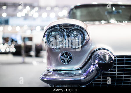 Essen, Germany. 5th Apr, 2017. A Cadillac Eldorado Brougham from 1957 is exhibited at the Techno Classica for 'Oldtimers' and 'Youngtimers' in Essen, Germany, 5 April 2017. The world trade fair will take place from the 5th to the 9th April. Photo: Marcel Kusch/dpa/Alamy Live News Stock Photo