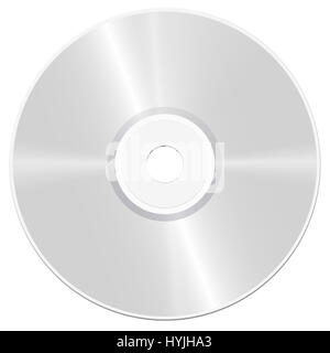CD - compact disc - realistic isolated illustration on white background. Stock Photo