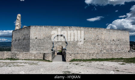 Remains of the castle of Marquis de Sade Stock Photo