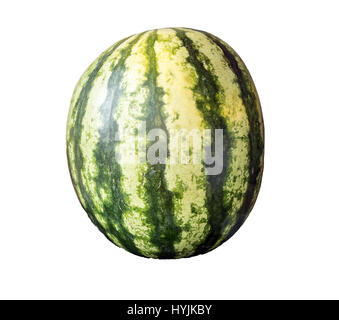 Whole watermelon isolated on white background Stock Photo